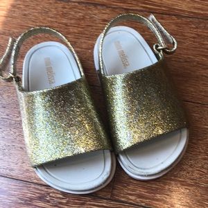 Mini melissa gold slides
